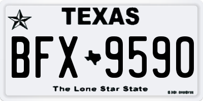 TX license plate BFX9590
