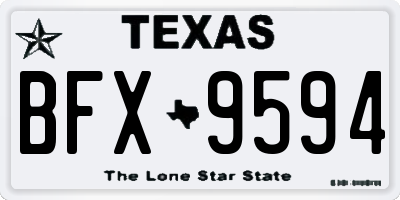 TX license plate BFX9594