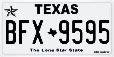 TX license plate BFX9595