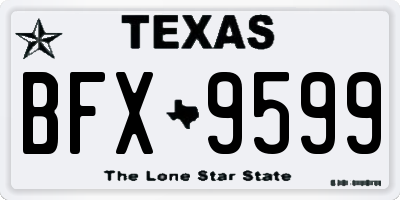 TX license plate BFX9599