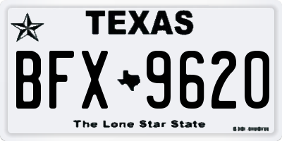 TX license plate BFX9620