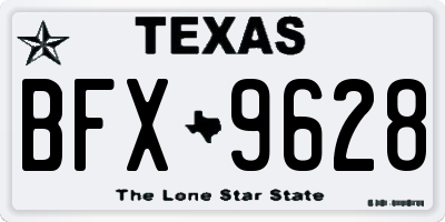 TX license plate BFX9628