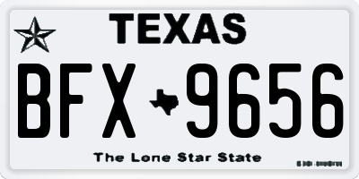 TX license plate BFX9656