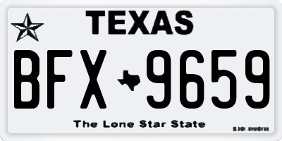 TX license plate BFX9659