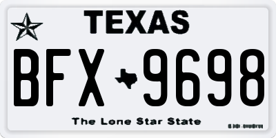 TX license plate BFX9698