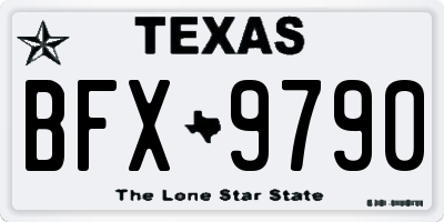 TX license plate BFX9790