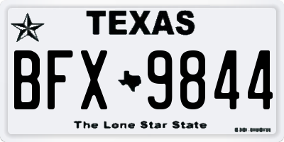TX license plate BFX9844