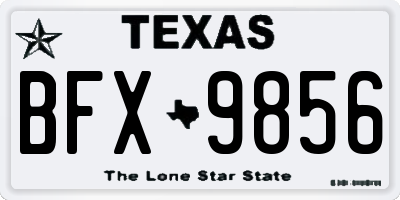 TX license plate BFX9856