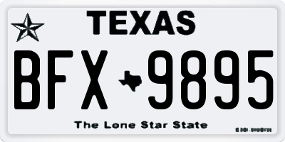 TX license plate BFX9895
