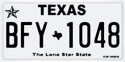 TX license plate BFY1048