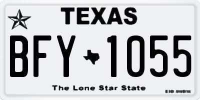 TX license plate BFY1055