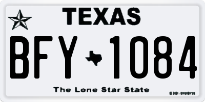 TX license plate BFY1084