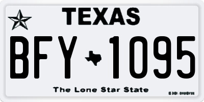 TX license plate BFY1095