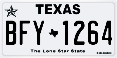 TX license plate BFY1264