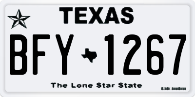TX license plate BFY1267