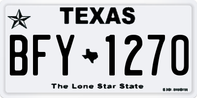 TX license plate BFY1270