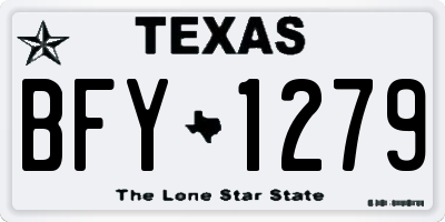 TX license plate BFY1279