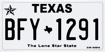 TX license plate BFY1291
