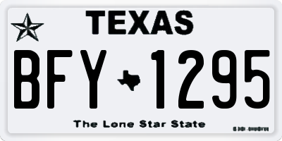 TX license plate BFY1295