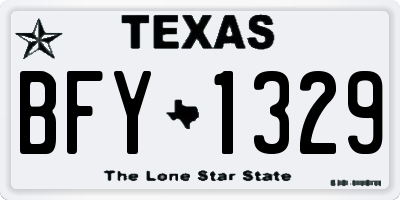 TX license plate BFY1329