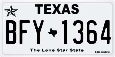 TX license plate BFY1364