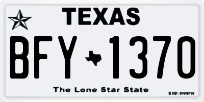 TX license plate BFY1370