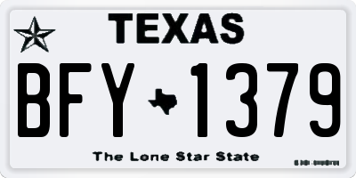 TX license plate BFY1379