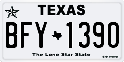 TX license plate BFY1390