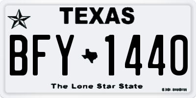 TX license plate BFY1440
