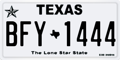 TX license plate BFY1444