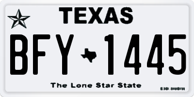 TX license plate BFY1445