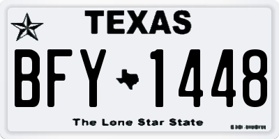 TX license plate BFY1448