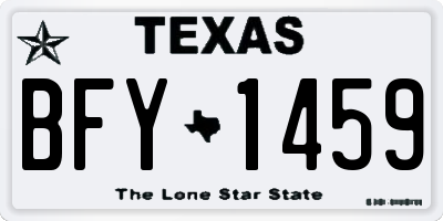 TX license plate BFY1459