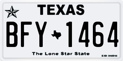 TX license plate BFY1464