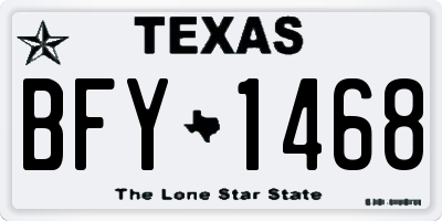 TX license plate BFY1468