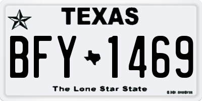 TX license plate BFY1469