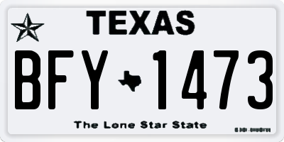 TX license plate BFY1473