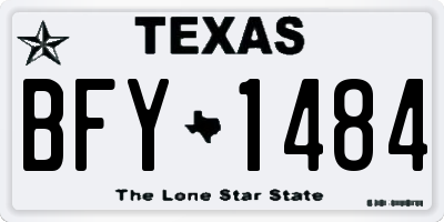 TX license plate BFY1484