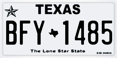 TX license plate BFY1485