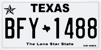 TX license plate BFY1488