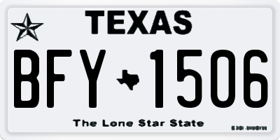 TX license plate BFY1506