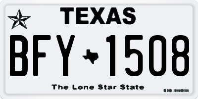 TX license plate BFY1508