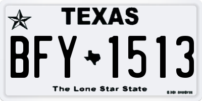 TX license plate BFY1513