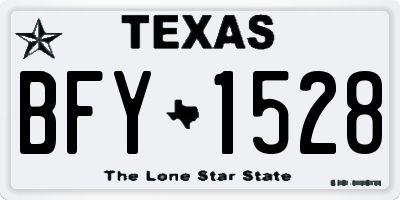 TX license plate BFY1528