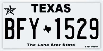 TX license plate BFY1529