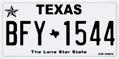 TX license plate BFY1544