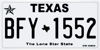TX license plate BFY1552