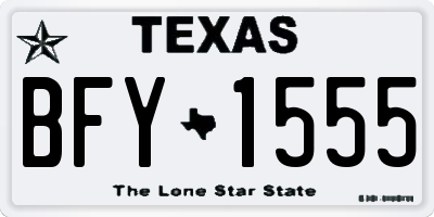 TX license plate BFY1555