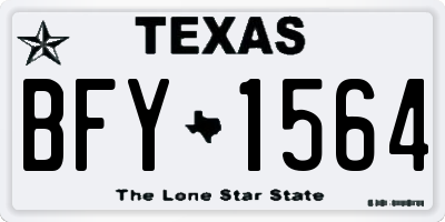 TX license plate BFY1564