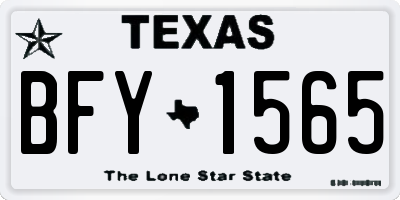 TX license plate BFY1565